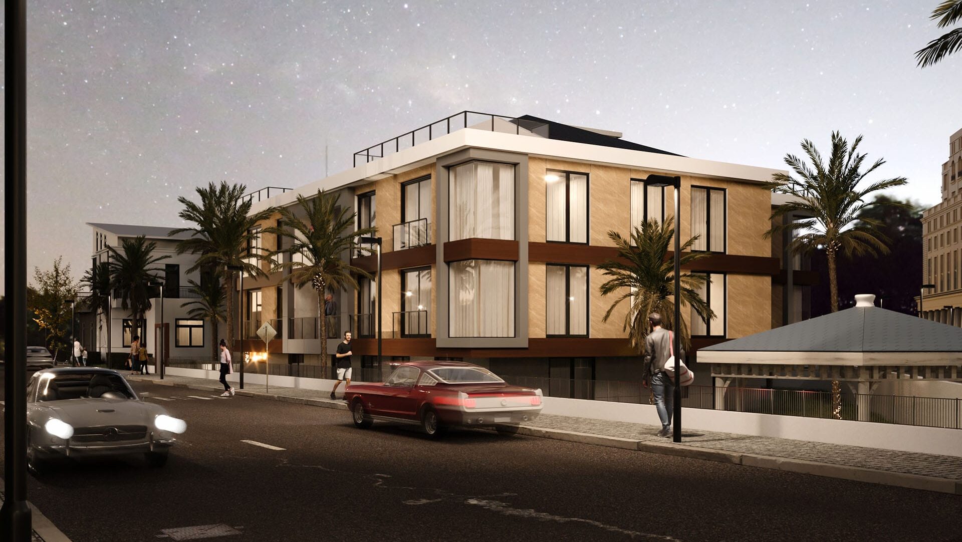 florya villa projesi gece render