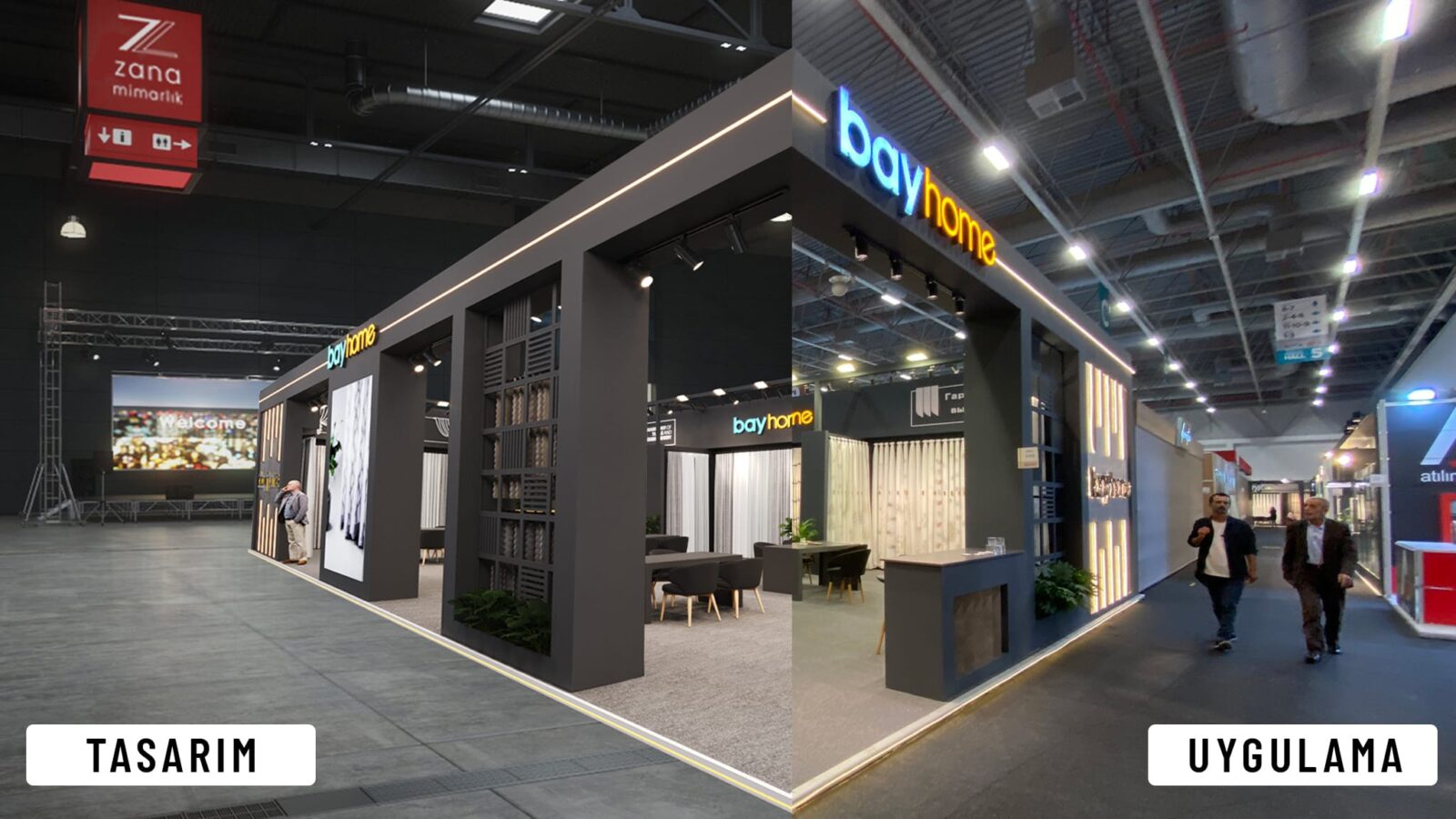 bayhome hometex fuar standı uygulaması 2024 yılı istanbul fuar merkezi