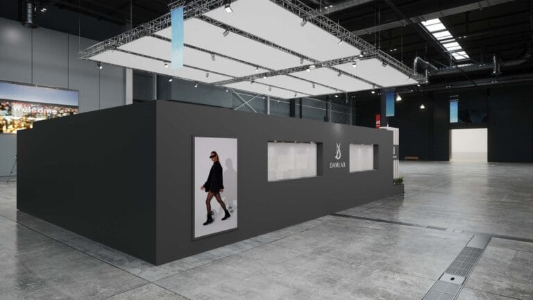 Damlax AYMOD Bahar 2024 standı arka çapraz renderı