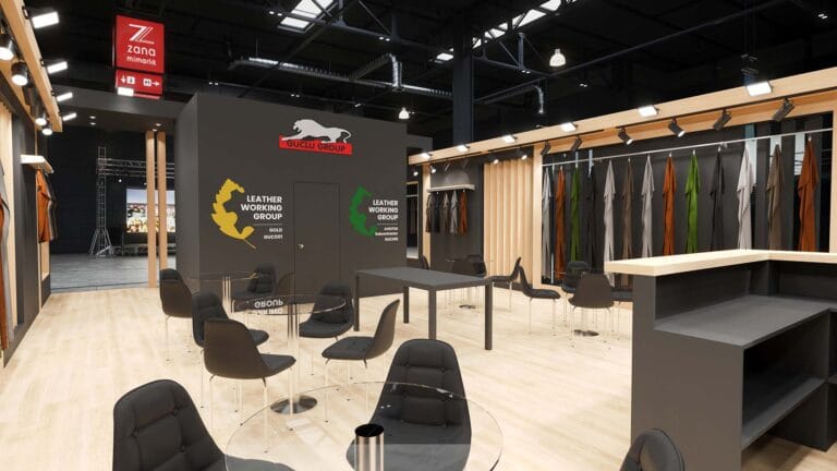 Güçlü Deri AYSAF 2024 3D stand tasarımı 4