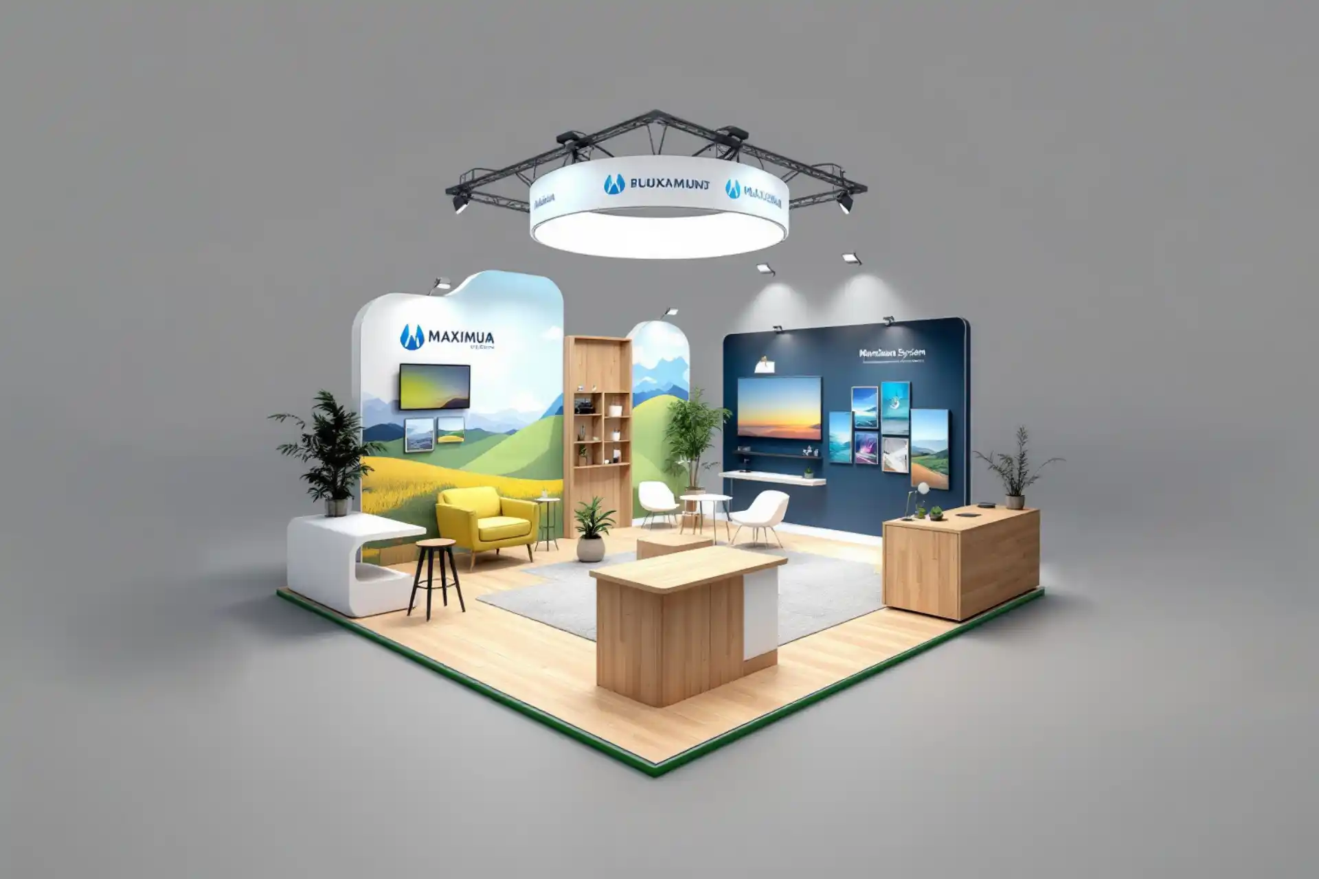 fuar standı modeli ahşap