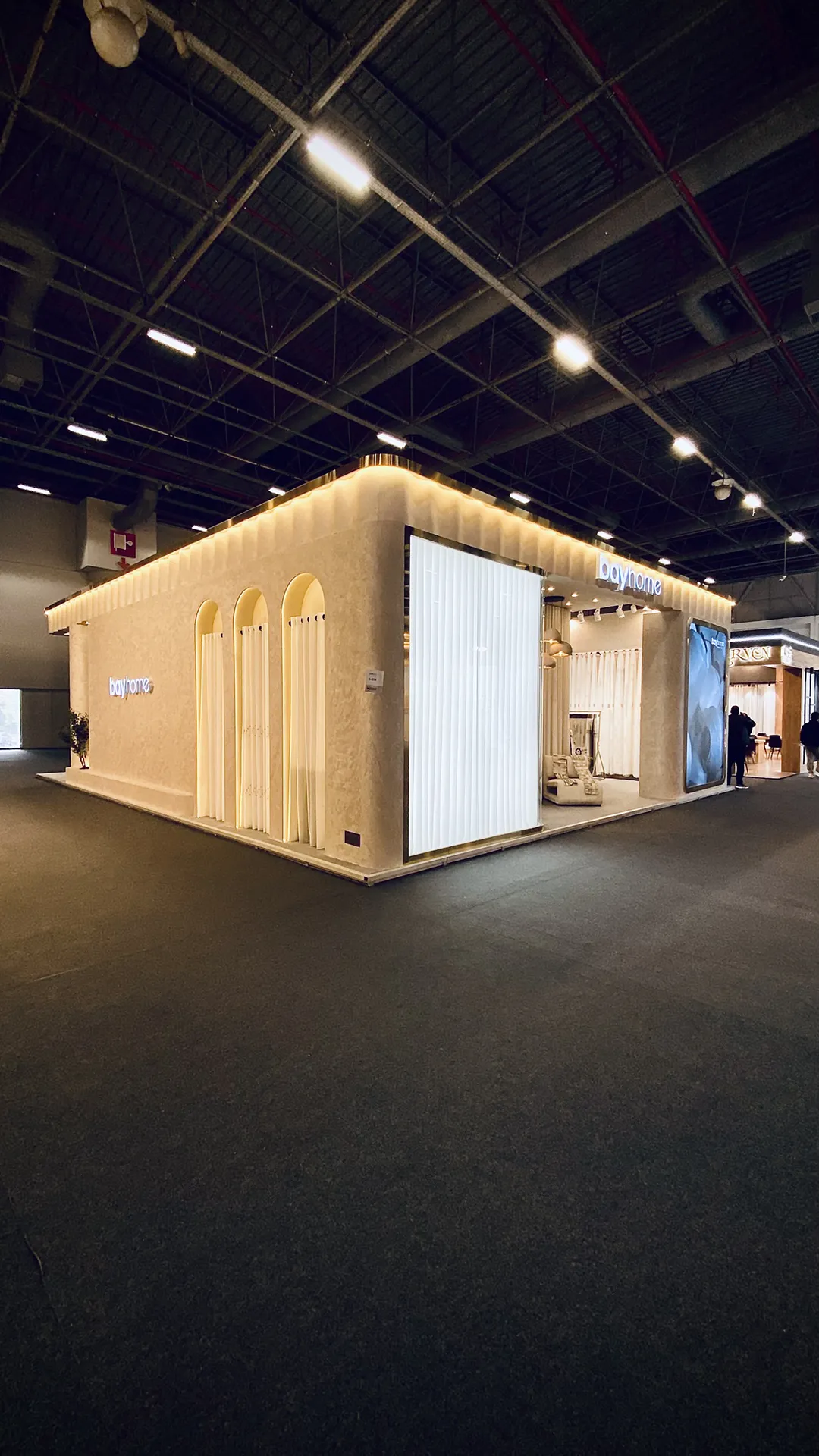 Bayhome özel ahşap stand genel uygulama görünümü