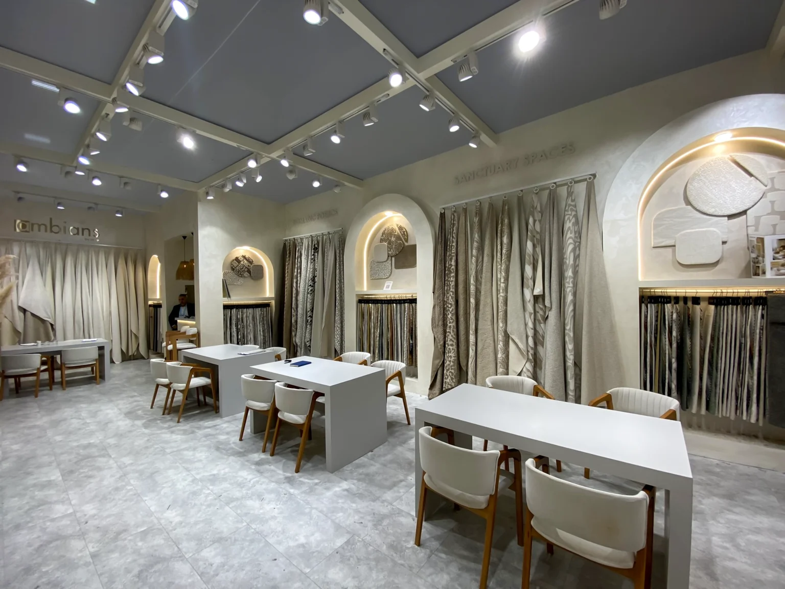 Ambians HOMETEX 2025 stand and visitor reception area