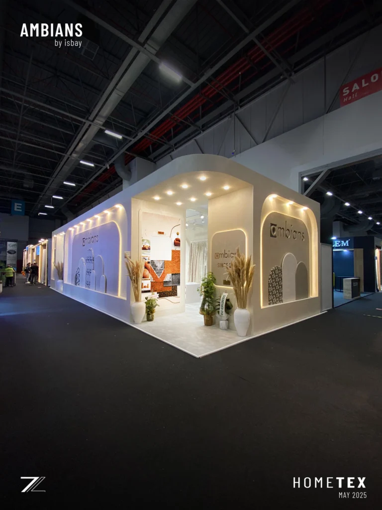 Exterior overview of the completed Ambians stand